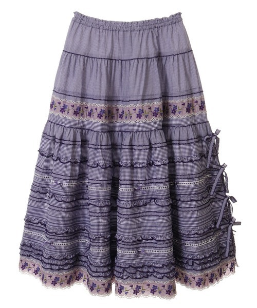 PINK HOUSE（ピンクハウス）の「バイオレットレース使いスカート