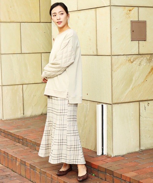 libelle more（リベル モア）の「袖キルティング切替カットプルオーバー（Tシャツ/カットソー・レディース・ブラック/アイボリー/グレイッシュベージュ/ミント・M/L）」の13枚目の写真