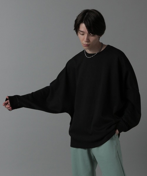 HARE(ハレ)の「ドルマンカットソー(HARE)(Tシャツ/カットソー・メンズ・オフホワイト/ブラック/グレー/グリーン/ブルー・FREE)」の3枚目の写真