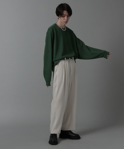 HARE(ハレ)の「ドルマンカットソー(HARE)(Tシャツ/カットソー・メンズ・オフホワイト/ブラック/グレー/グリーン/ブルー・FREE)」の9枚目の写真