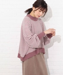 Cutie Blonde | 【S-L】マルチボーダーカラーニット(ニット/セーター)