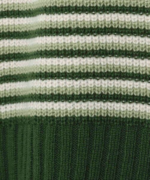 Cutie Blonde（キューティーブロンド）の「◆【S-L】マルチボーダーカラーニット（ニット/セーター・レディース・ベージュ系2/ダークグリーン系2/ピンク系7・01/02/03）」の11枚目の写真