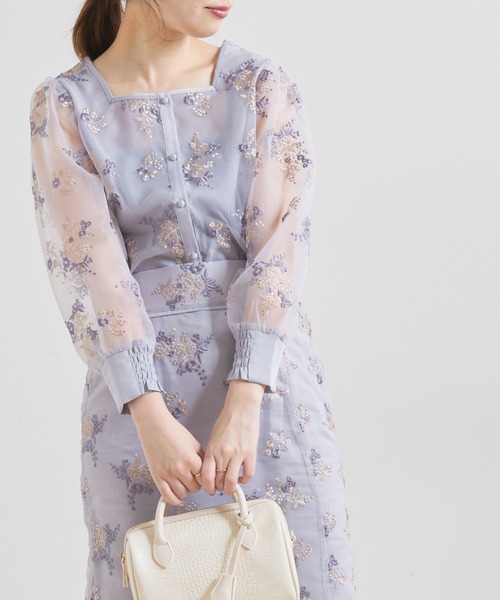 natural couture（ナチュラルクチュール）の「オーガンジー刺繍パフブラウス（シャツ/ブラウス・レディース・サックスブルー/ピンク/アイボリー・FREE）」の14枚目の写真