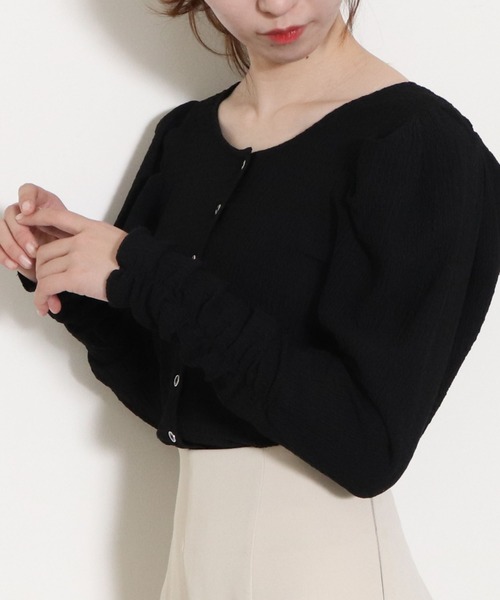 archives（アルシーヴ）の「２ｗａｙパワショルＴＯＰＳ（Tシャツ/カットソー・レディース・グリーン系その他/ブラック/オフホワイト/ブラウン・MEDIUM）」の3枚目の写真