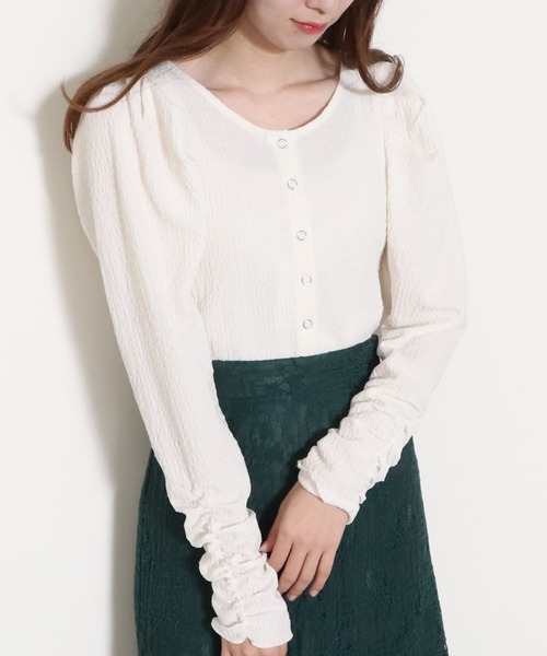 archives（アルシーヴ）の「２ｗａｙパワショルＴＯＰＳ（Tシャツ/カットソー・レディース・グリーン系その他/ブラック/オフホワイト/ブラウン・MEDIUM）」の5枚目の写真