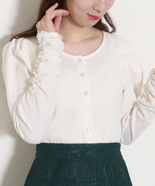 archives（アルシーヴ）の「２ｗａｙパワショルＴＯＰＳ（Tシャツ/カットソー・レディース・グリーン系その他/ブラック/オフホワイト/ブラウン・MEDIUM）」の6枚目の写真