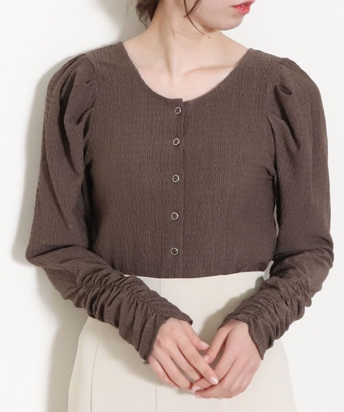 archives（アルシーヴ）の「２ｗａｙパワショルＴＯＰＳ（Tシャツ/カットソー・レディース・グリーン系その他/ブラック/オフホワイト/ブラウン・MEDIUM）」の9枚目の写真