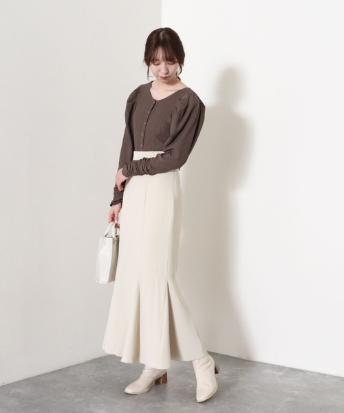 archives（アルシーヴ）の「２ｗａｙパワショルＴＯＰＳ（Tシャツ/カットソー・レディース・グリーン系その他/ブラック/オフホワイト/ブラウン・MEDIUM）」の11枚目の写真