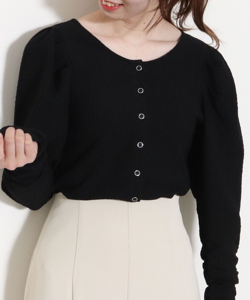 archives（アルシーヴ）の「２ｗａｙパワショルＴＯＰＳ（Tシャツ/カットソー・レディース・グリーン系その他/ブラック/オフホワイト/ブラウン・MEDIUM）」の18枚目の写真