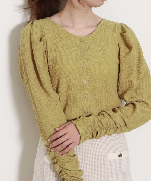 archives（アルシーヴ）の「２ｗａｙパワショルＴＯＰＳ（Tシャツ/カットソー・レディース・グリーン系その他/ブラック/オフホワイト/ブラウン・MEDIUM）」の13枚目の写真