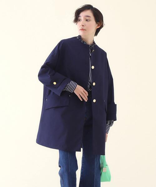 martinique(マルティニーク)の「MACKINTOSH/L221MO1102BGAGN COLLARLESS HUMBIE(ステンカラーコート・レディース・ネイビー・4/6)」の1枚目の写真
