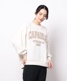 Samansa Mos2 | 裏毛ロゴプリントスウェット(スウェット)