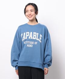 Samansa Mos2 | 裏毛ロゴプリントスウェット(スウェット)