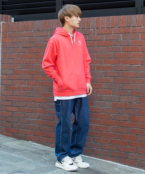 le coq sportif（ルコックスポルティフ）の「エアロンスウェットパーカー メンズ ウェア ジャージ スウェット トレーニング トレーニングウェア スポーツウェア（パーカー・メンズ・ブラック/杢グレー/オレンジ系その他/グレイッシュブルー・S/M/L/XL）」の21枚目の写真