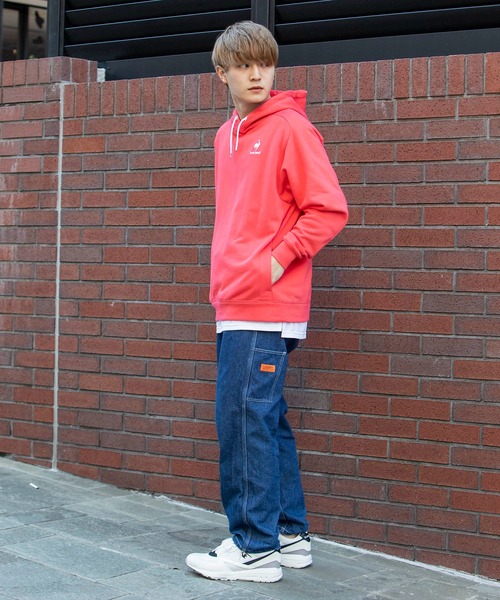 le coq sportif（ルコックスポルティフ）の「エアロンスウェットパーカー メンズ ウェア ジャージ スウェット トレーニング トレーニングウェア スポーツウェア（パーカー・メンズ・ブラック/杢グレー/オレンジ系その他/グレイッシュブルー・S/M/L/XL）」の22枚目の写真