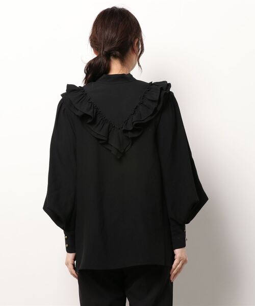 A de a.v.v（アードアー・ヴェ・ヴェ）の「【前後2WAY】フリルリボンブラウス（シャツ/ブラウス・レディース・ブラック/ミント/ホワイト・38/36）」の5枚目の写真