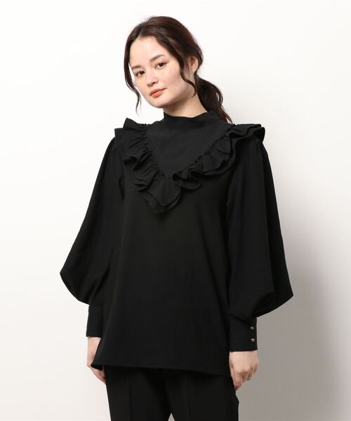 A de a.v.v（アードアー・ヴェ・ヴェ）の「【前後2WAY】フリルリボンブラウス（シャツ/ブラウス・レディース・ブラック/ミント/ホワイト・38/36）」の4枚目の写真