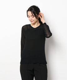 Three Four Time | シアーキャミソール付きプルオーバー(Tシャツ/カットソー)