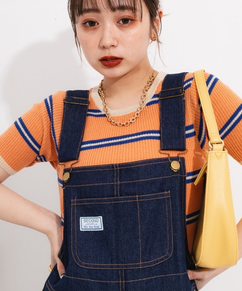 nemne store（ネンネストア）の「ボーダーサマーニットT（ニット/セーター・レディース・イエロー系その他/グリーン系その他/オレンジ系その他・フリー）」の3枚目の写真