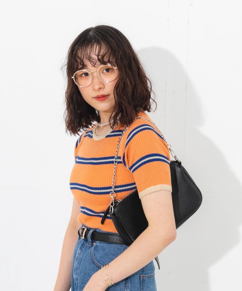 nemne store（ネンネストア）の「ボーダーサマーニットT（ニット/セーター・レディース・イエロー系その他/グリーン系その他/オレンジ系その他・フリー）」の13枚目の写真