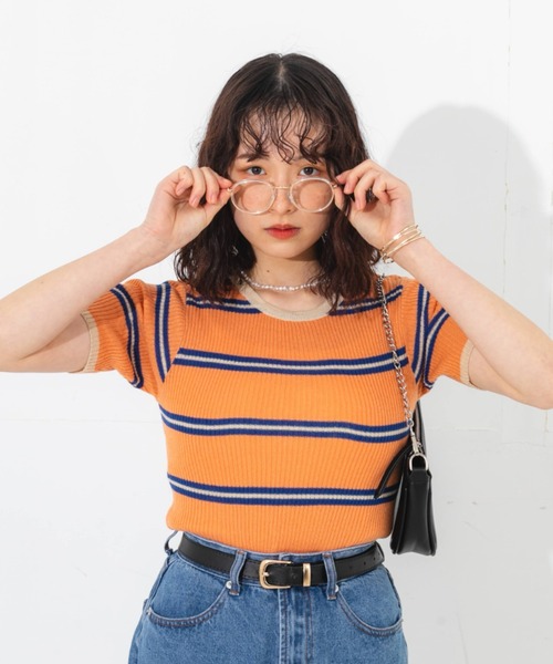 nemne store（ネンネストア）の「ボーダーサマーニットT（ニット/セーター・レディース・イエロー系その他/グリーン系その他/オレンジ系その他・フリー）」の15枚目の写真
