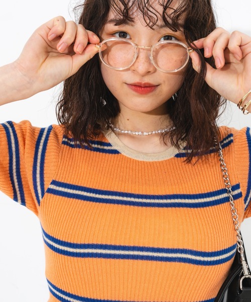 nemne store（ネンネストア）の「ボーダーサマーニットT（ニット/セーター・レディース・イエロー系その他/グリーン系その他/オレンジ系その他・フリー）」の16枚目の写真