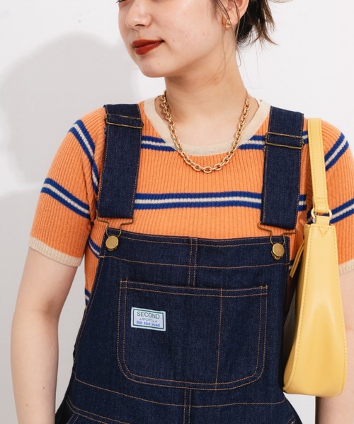 nemne store（ネンネストア）の「ボーダーサマーニットT（ニット/セーター・レディース・イエロー系その他/グリーン系その他/オレンジ系その他・フリー）」の4枚目の写真