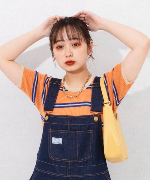 nemne store（ネンネストア）の「ボーダーサマーニットT（ニット/セーター・レディース・イエロー系その他/グリーン系その他/オレンジ系その他・フリー）」の5枚目の写真