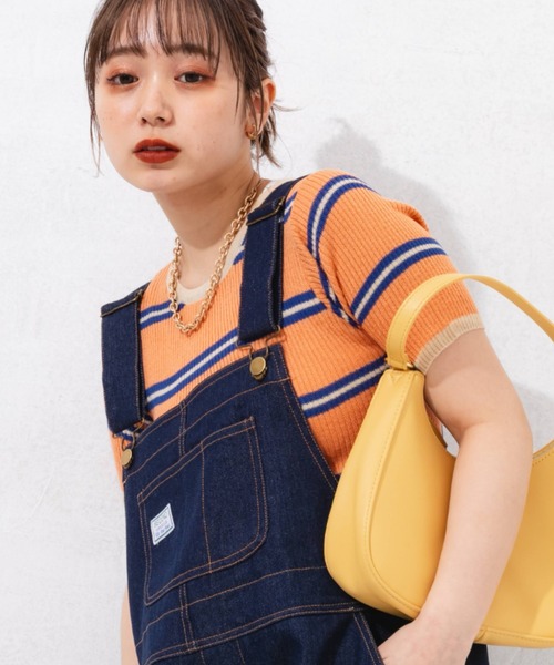 nemne store（ネンネストア）の「ボーダーサマーニットT（ニット/セーター・レディース・イエロー系その他/グリーン系その他/オレンジ系その他・フリー）」の6枚目の写真