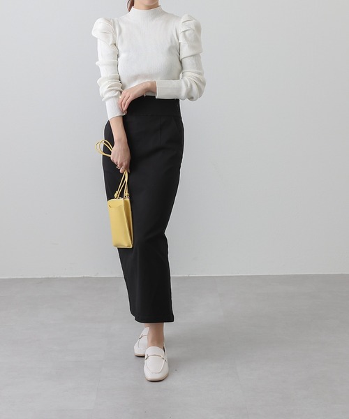 COLONY 2139（コロニートゥーワンスリーナイン）の「パワショルリブハイネックニットプルオーバー（ニット/セーター・レディース・ブラック/オフホワイト・FREE）」の9枚目の写真