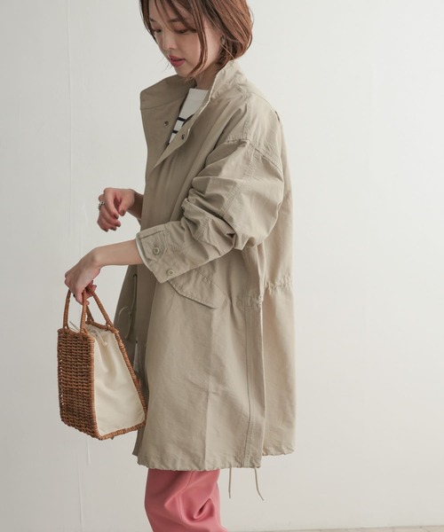 アーバンリサーチドアーズ　スタンドカラーモッズコート　ベージュ URBAN RESEARCH DOORS（アーバンリサーチドアーズ）の「スタンド