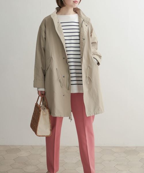 アーバンリサーチドアーズ　スタンドカラーモッズコート　ベージュ URBAN RESEARCH DOORS（アーバンリサーチドアーズ）の「スタンドカラー