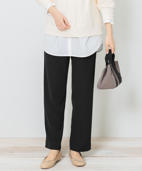 URBAN RESEARCH Sonny Label(アーバンリサーチサニーレーベル)の「カラーイージーストレートパンツ(その他パンツ・レディース・ブラック/グリーン/アイボリー・FREE)」の2枚目の写真
