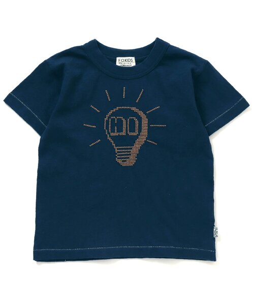 F.O.KIDS(エフオーキッズ)の「BIGロゴ刺繍Tシャツ(Tシャツ/カットソー・キッズ・マスタード/グレー/ネイビー/キナリ・110/90/120/140/130/80/100/95)」の1枚目の写真