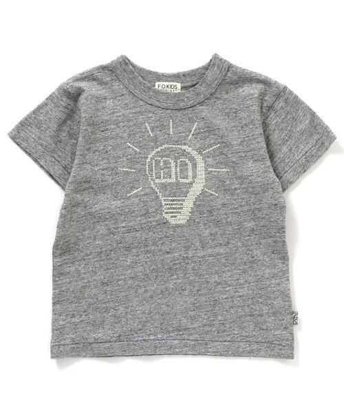 F.O.KIDS(エフオーキッズ)の「BIGロゴ刺繍Tシャツ(Tシャツ/カットソー・キッズ・マスタード/グレー/ネイビー/キナリ・110/90/120/140/130/80/100/95)」の3枚目の写真