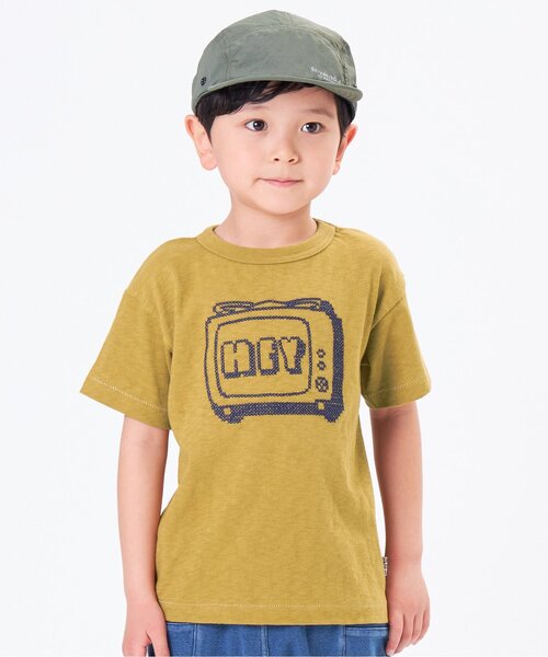 F.O.KIDS(エフオーキッズ)の「BIGロゴ刺繍Tシャツ(Tシャツ/カットソー・キッズ・マスタード/グレー/ネイビー/キナリ・110/90/120/140/130/80/100/95)」の4枚目の写真
