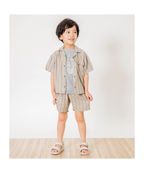 F.O.KIDS(エフオーキッズ)の「BIGロゴ刺繍Tシャツ(Tシャツ/カットソー・キッズ・マスタード/グレー/ネイビー/キナリ・110/90/120/140/130/80/100/95)」の5枚目の写真