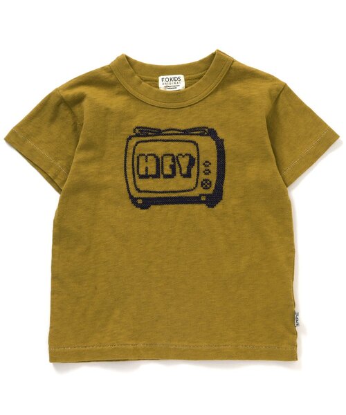 F.O.KIDS(エフオーキッズ)の「BIGロゴ刺繍Tシャツ(Tシャツ/カットソー・キッズ・マスタード/グレー/ネイビー/キナリ・110/90/120/140/130/80/100/95)」の17枚目の写真
