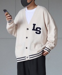 サガラ刺繍ワッペン ビッグシルエットカーディガン 【ILL'S / イルズ】