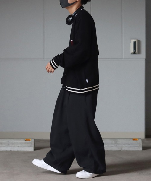 ILL'S(イルズ)の「サガラ刺繍ワッペン ビッグシルエットカーディガン 【ILL'S / イルズ】(カーディガン/ボレロ・メンズ・ブラック/グレー/グリーン/マスタード/イエロー/アイボリー・FREE)」の8枚目の写真