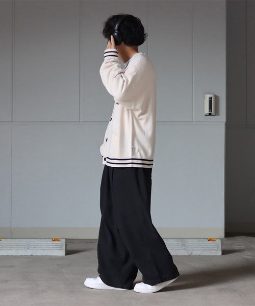 ILL'S(イルズ)の「サガラ刺繍ワッペン ビッグシルエットカーディガン 【ILL'S / イルズ】(カーディガン/ボレロ・メンズ・ブラック/グレー/グリーン/マスタード/イエロー/アイボリー・FREE)」の17枚目の写真