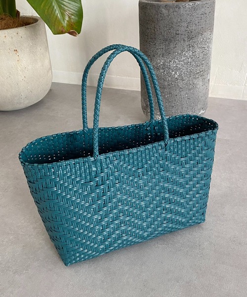 CAPRICIEUX LE'MAGE（カプリシューレマージュ）の「〈WEB限定カラー/グリーン〉メルカドウーブンバッグ（トートバッグ・レディース・イエロー/グリーン/アイボリー・FREE）」の7枚目の写真