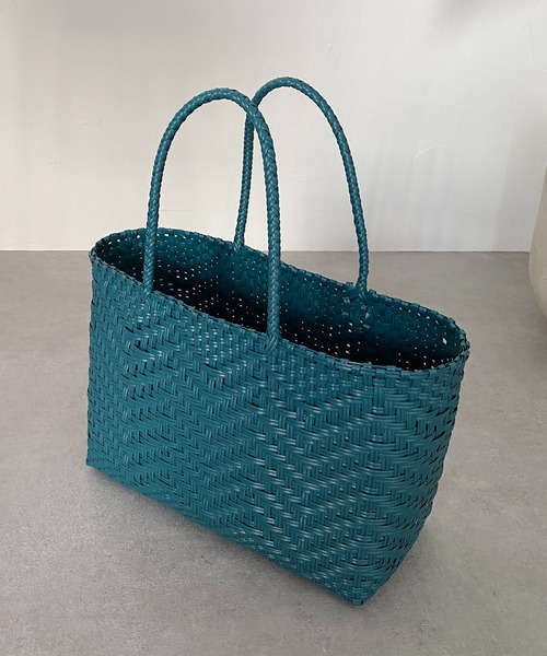 CAPRICIEUX LE'MAGE（カプリシューレマージュ）の「〈WEB限定カラー/グリーン〉メルカドウーブンバッグ（トートバッグ・レディース・イエロー/グリーン/アイボリー・FREE）」の8枚目の写真