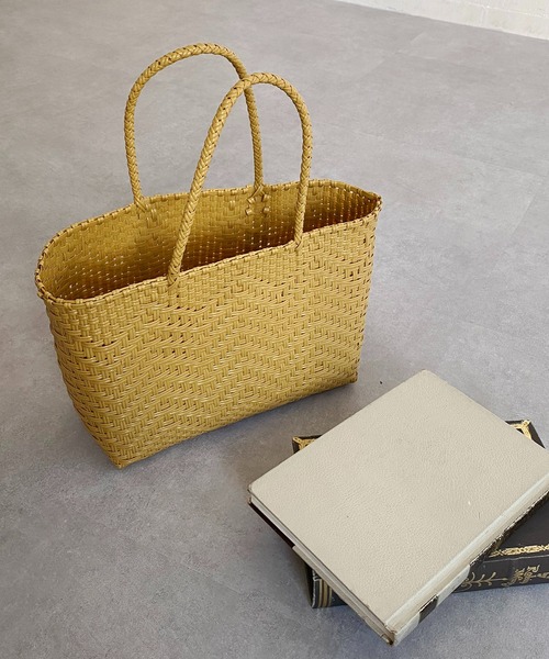 CAPRICIEUX LE'MAGE（カプリシューレマージュ）の「〈WEB限定カラー/グリーン〉メルカドウーブンバッグ（トートバッグ・レディース・イエロー/グリーン/アイボリー・FREE）」の12枚目の写真