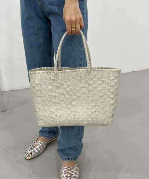 CAPRICIEUX LE'MAGE（カプリシューレマージュ）の「〈WEB限定カラー/グリーン〉メルカドウーブンバッグ（トートバッグ・レディース・イエロー/グリーン/アイボリー・FREE）」の21枚目の写真