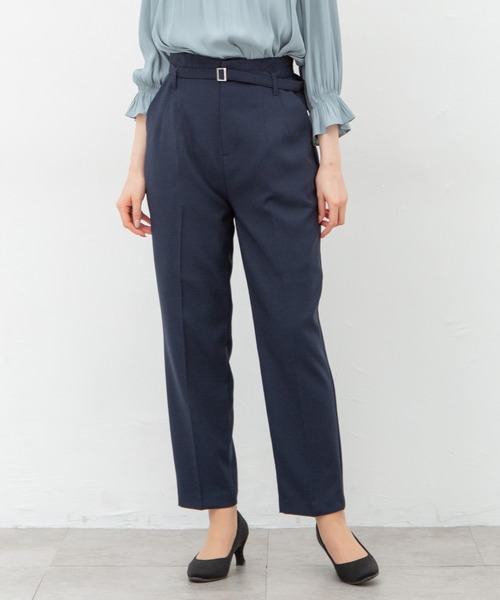 Honeys（ハニーズ）の「テーパードパンツ（スラックス・レディース・ブラック/ネイビー/アイボリー/グリーン系その他/ライトベージュ/ダークベージュ・S/M/L/LL）」の6枚目の写真