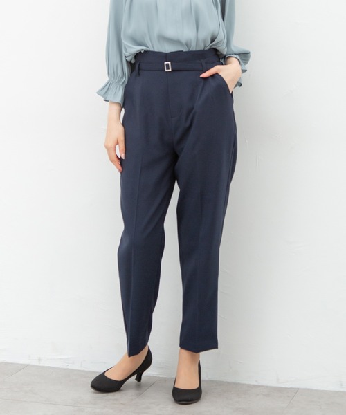 Honeys（ハニーズ）の「テーパードパンツ（スラックス・レディース・ブラック/ネイビー/アイボリー/グリーン系その他/ライトベージュ/ダークベージュ・S/M/L/LL）」の21枚目の写真