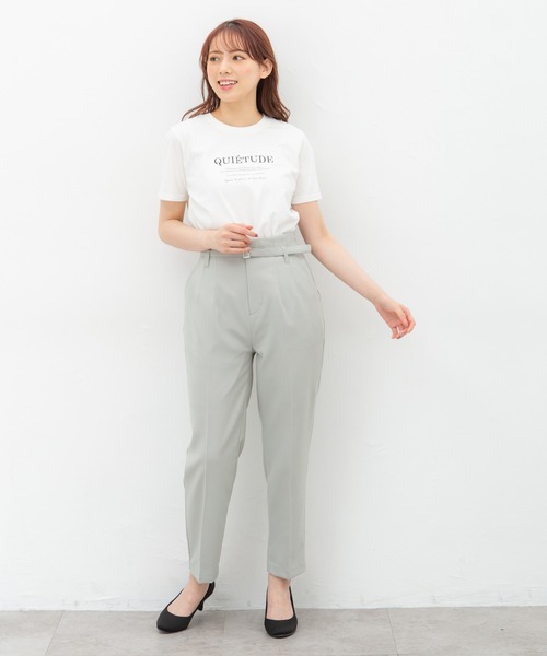 Honeys（ハニーズ）の「テーパードパンツ（スラックス・レディース・ブラック/ネイビー/アイボリー/グリーン系その他/ライトベージュ/ダークベージュ・S/M/L/LL）」の20枚目の写真