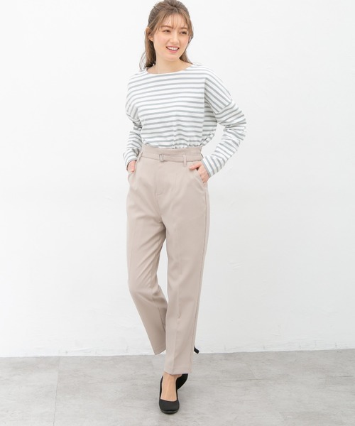 Honeys（ハニーズ）の「テーパードパンツ（スラックス・レディース・ブラック/ネイビー/アイボリー/グリーン系その他/ライトベージュ/ダークベージュ・S/M/L/LL）」の18枚目の写真