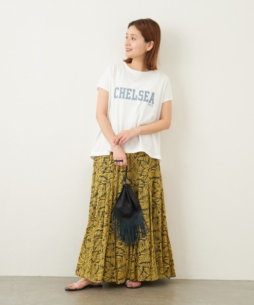 RIDING HIGH（ライディングハイ）の「別注【RIDING HIGH/ライディングハイ】ラフィ天竺Tシャツ（Tシャツ/カットソー・レディース・ホワイト/ライトブルー/ブラック/ベージュ/オレンジ・FREE）」の9枚目の写真